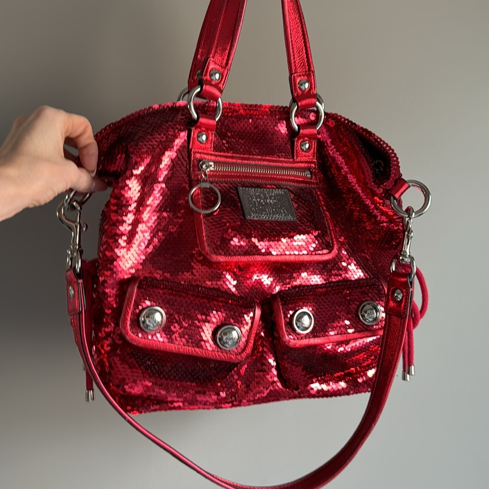 Vintage Coach Red Sequin bag